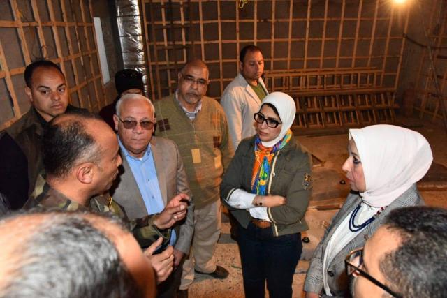 وزيرة الصحة تبدء جولتها ببورسعيد بتفقد الأعمال الإنشائية بمستشفى بورفؤاد