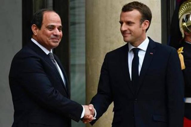 الرئيس عبد الفتاح السيسي و الرئيس الفرنسيإيمانويل ماكرون