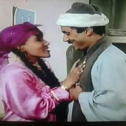 مهجة عبدالرحمن تنشر صورتها من البيه البواب في ذكري البطل الاسمر احمد زكي