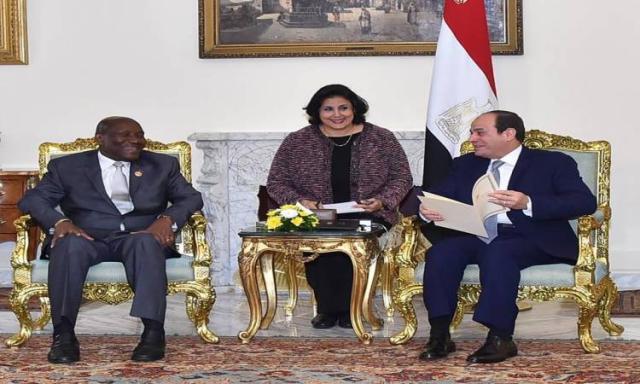 السيسي ورئيس كوت ديفوار