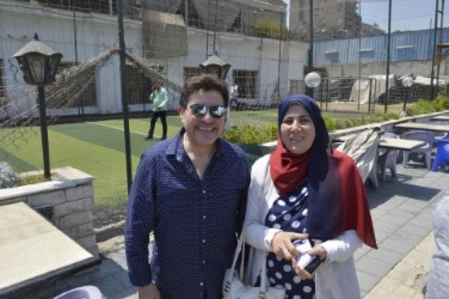 الفنان هاني شاكر مع محررة الزمان 