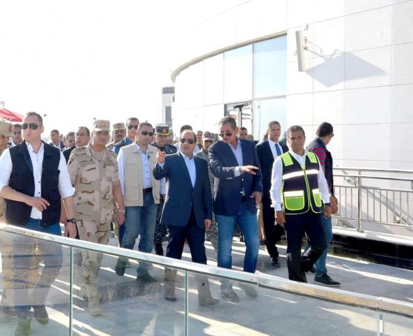 جولة السيسي بمنتجع ماسة العلمين