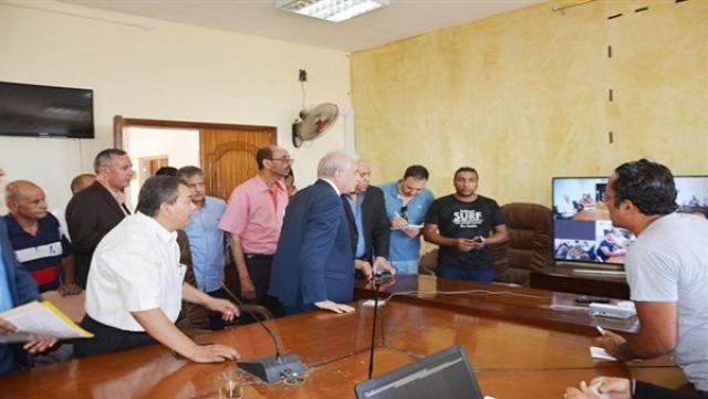تجربة أولية لمشروع الاتصال عن بعد بديوان محافظة جنوب سيناء