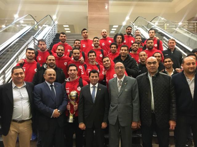 وزير الرياضة يستقبل منتخب مصر لكرة اليد بعد فوزه ببطولة الأمم الإفريقية