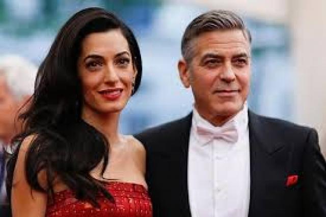 جورج كلوني وزوجته الحقوقية امل علم الدين