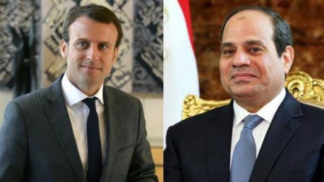 السيسي يتلقي اتصالا من نظيره الفرنسي 