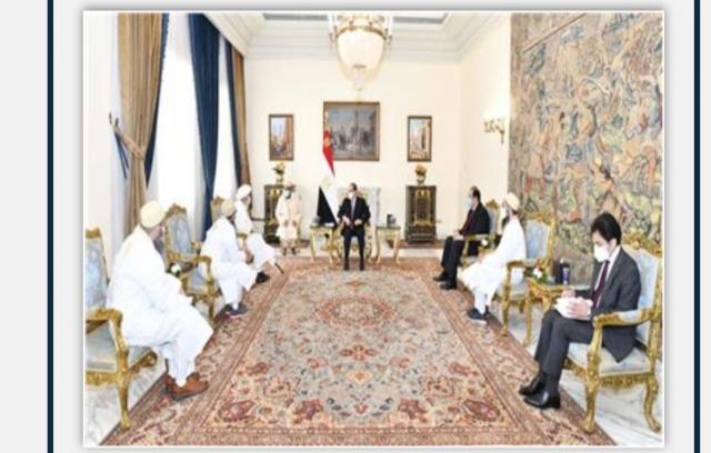 الرئيس السيسي يستقبل السلطان مفضل سيف الدين