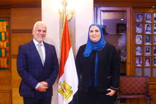 وزيرة التضامن تستقبل نظيرها الأردني لمناقشة التعاون بين البلدين