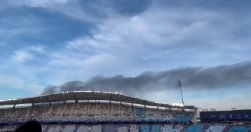 حريق ضخم بجوار ملعب نهائي دوري أبطال أوروبا