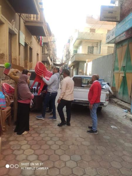121 محضرا مخالفا خلال حملة مكبرة لرفع الاشغالات في مركزى بنى مزار وسمالوط بالمنيا