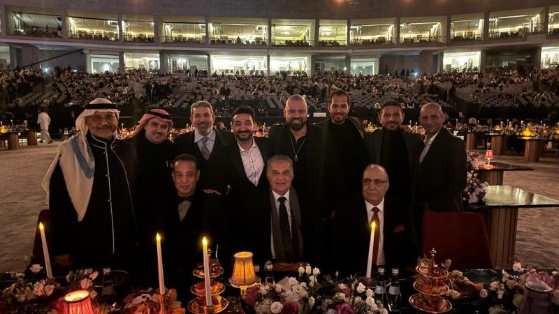 خالد تاج الدين ومحسن جابر في حفل ليلة الموسيقار صلاح الشرنوبي