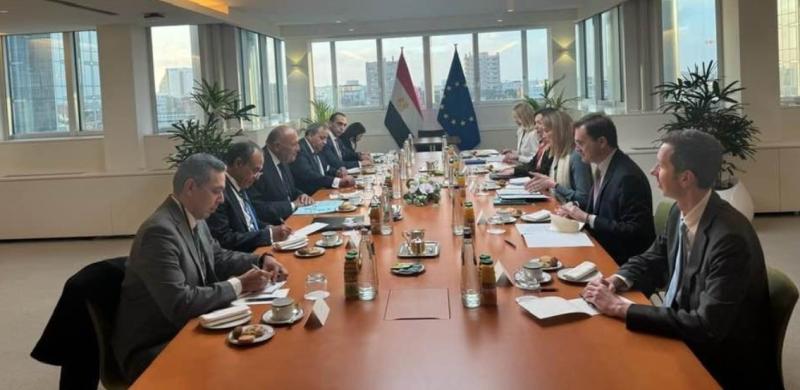 شكري: توطيد وترفيع العلاقات بين مصر والاتحاد الأوروبي إلى مستوى الشراكة الاستراتيجية الشاملة