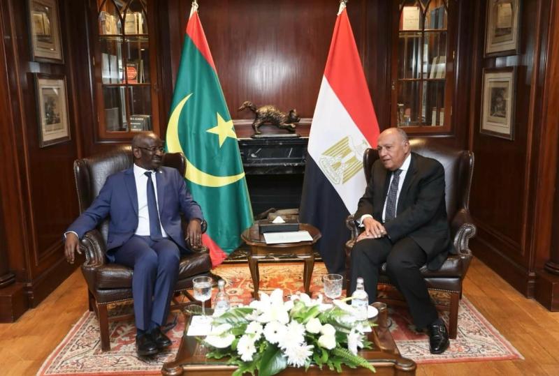 وزير الخارجية يستقبل نظيره الموريتاني ويعقدان جلسة مباحثات موسعة