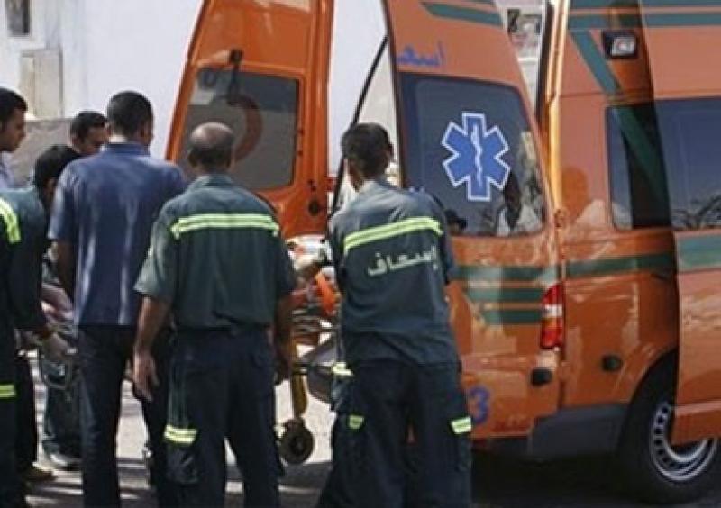 إصابة 20 شخصا في انقلاب سيارة ربع نقل من أعلى كوبري سدمنت الجبل ببني سويف