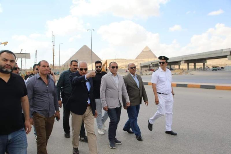محافظ الجيزة يتفقد أعمال تطوير المناطق المحيطة بالمتحف المصري الكبير