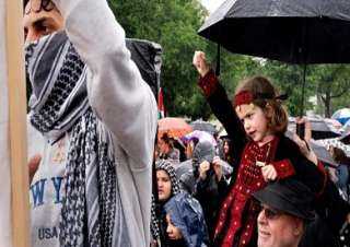 مئات المتظاهرين المناصرين للفلسطينيين يتجمعون في واشنطن لإحياء ذكرى حاضر أليم وماض أشد إيلاما