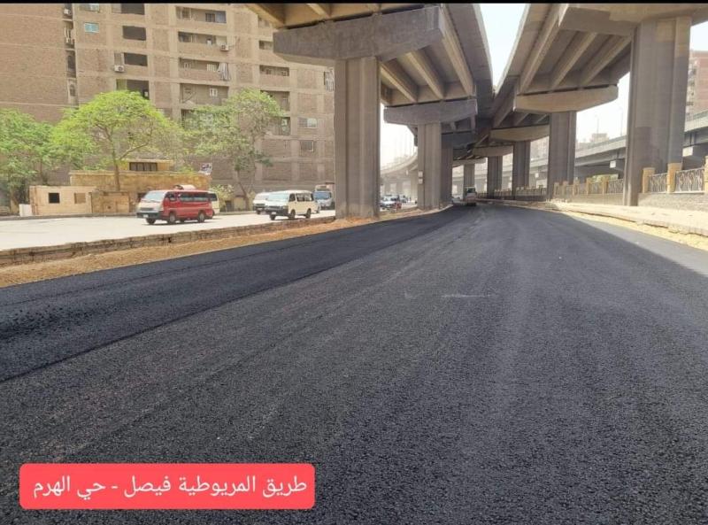 الجيزة: رصف وتوسعة طريق المريوطية بدءا من شارع فيصل وحتى كوبري الصحابة بطول 2.5كم