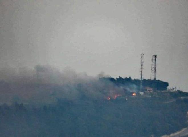اندلاع نيران في شمال إسرائيل جراء صواريخ من لبنان وحزب الله يصدر بيانا