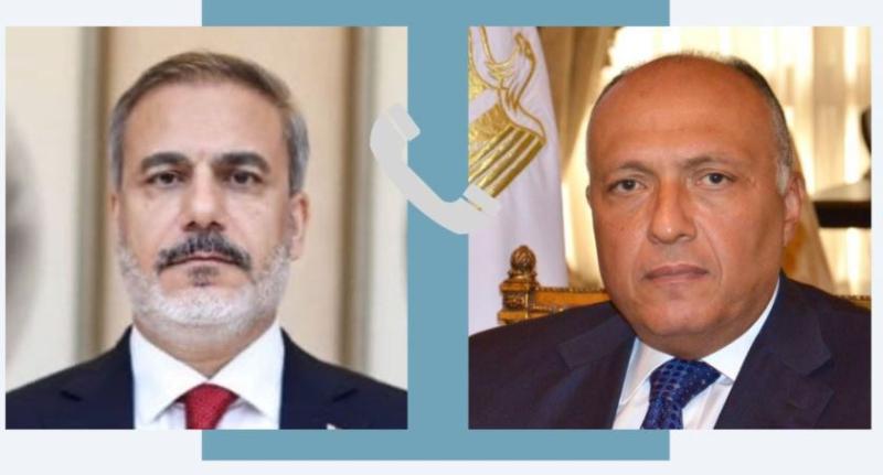 وزيرا خارجية مصر وتركيا يؤكدان ضرورة التوصل لوقف فوري ودائم لإطلاق النار بغزة