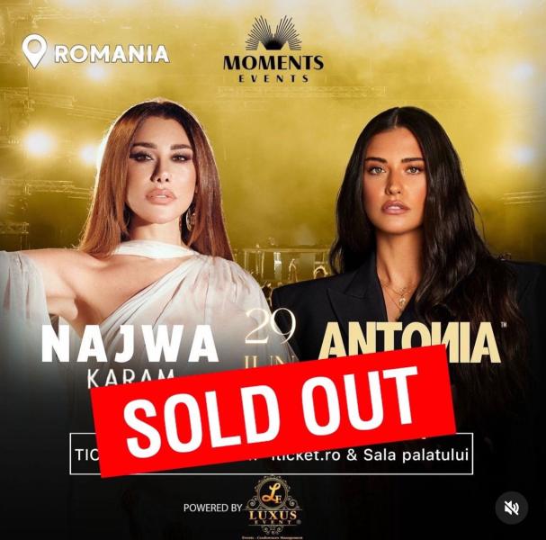 نجوى كرم sold out في أول حفل لها في رومانيا