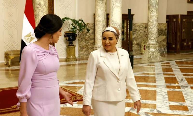 السيدة انتصار السيسي وقرينة رئيس صربيا تزوران المتحف القومي للحضارة