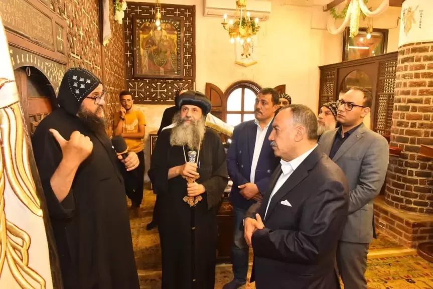 محافظ أسيوط يزور الدير المحرق بالقوصية ويؤكد اهتمام الرئيس السيسي بقطاع السياحة ونهو أعمال تطوير مسار رحلة العائلة المقدسة