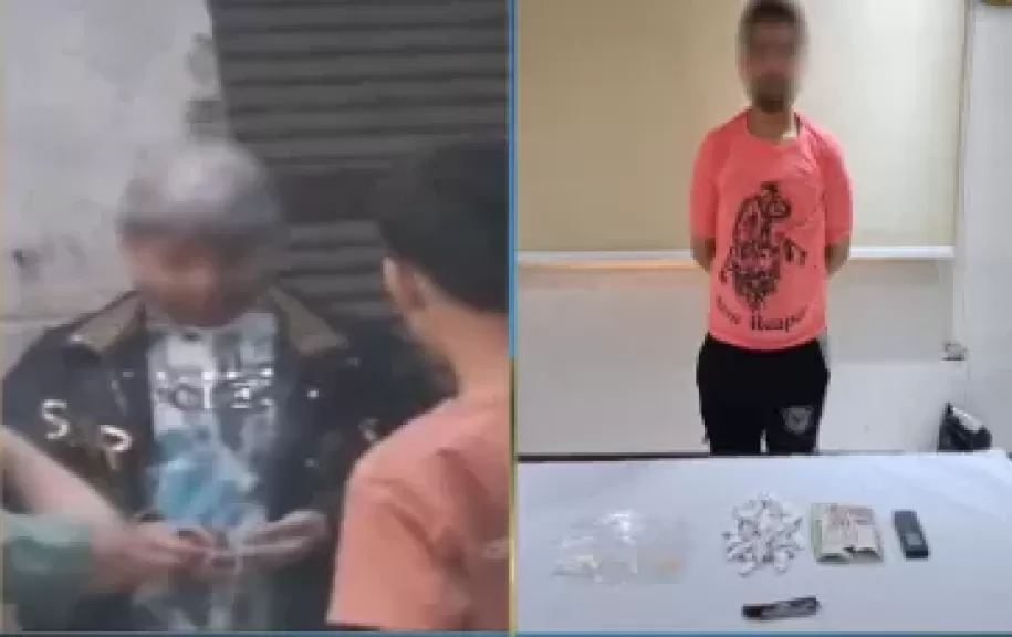 كشف ملابسات مقطع فيديو تم تداوله عبر مواقع التواصل الإجتماعى يظهر خلاله قيام أحد الأشخاص بترويج المواد المخدرة