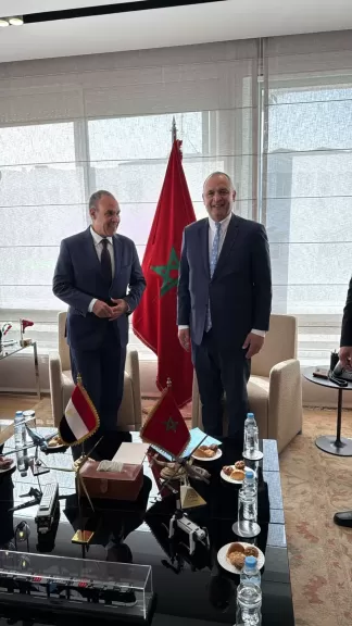 تفاصيل لقاء وزير الخارجية والهجرة مع وزير الصناعة والتجارة المغربي في الرباط