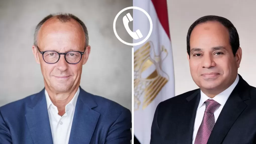 السيسي والمستشار الألماني يبحثان التطورات في غزة وسوريا ولبنان وليبيا والسودان والصومال