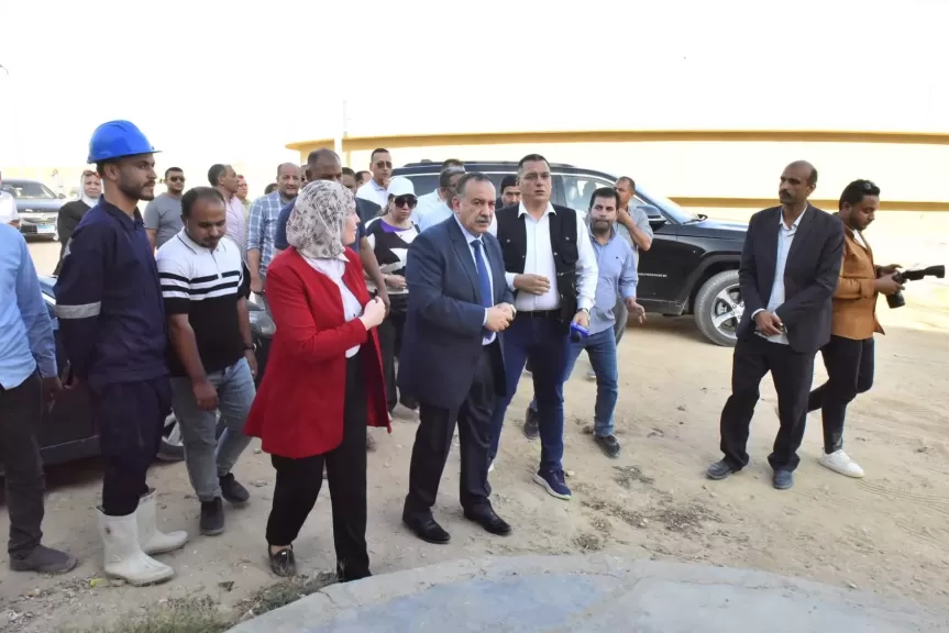 محافظ أسيوط يتفقد محطة معالجة المشايعة ضمن مشروع الصرف الصحي المتكامل بصدفا والغنايم
