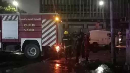 الحماية المدنية تسيطر على حريق تجدد في سنترال رمسيس