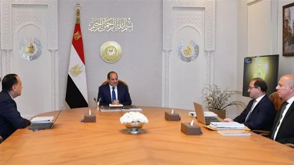 الرئيس السيسي يجتمع مع رئيس الوزراء ووزير المالية